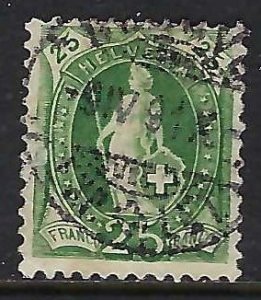 Switzerland 83 VFU DEEP YELLOW GREEN X181