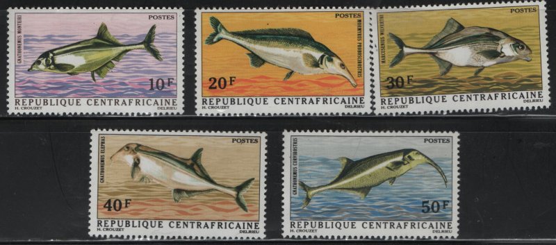 CENTRAL AFRICAN REPUBLIC,135-139, (5) SET, MNH, 1971 River fish