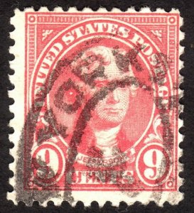 1923, US 9c, Jefferson, Used, Sc 561