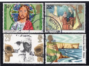 Great Britain 1981-82 2 Xmas, 29p Darwin & 20p Wales, Scott 947, 961, 963, 968