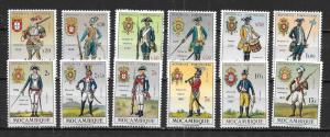 Mozambique 466-77 Military Uniforms set MNH