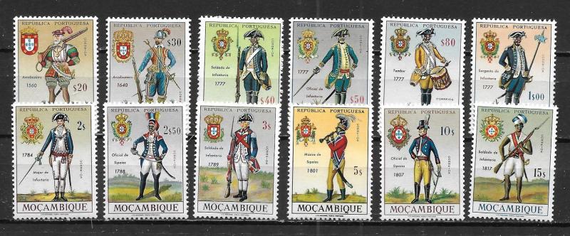 Mozambique 466-77 Military Uniforms set MNH