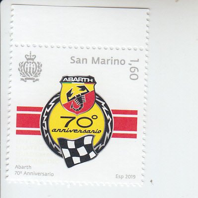 2019 San Marino Abarth Autos  (Scott NA) MNH