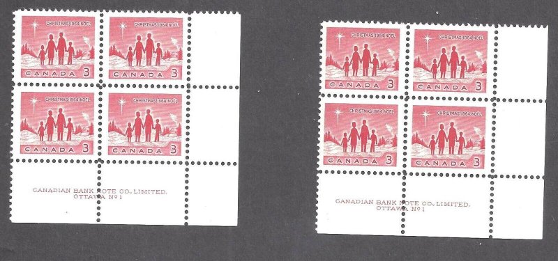 Canada # 434/434i VF MINT NH DULL AND FLOURESCENT VARIETIES OF 1964 XMAS BS26479