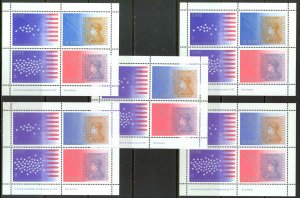 Ireland Sc# 392b MNH lot/5 Souvenir Sheet 1976 American Bicentennial