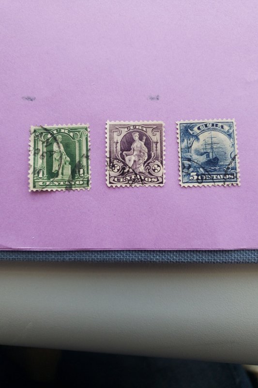 Cuba #227,229,230 Used