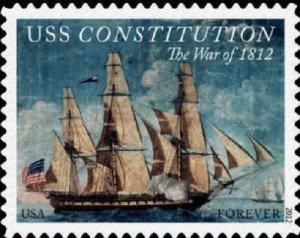 2012 45c The War of 1812: USS Constitution Scott 4703 Mint F/VF NH