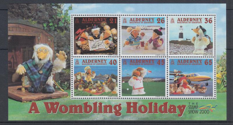 XG-O951 ALDERNEY - Animation, 2000 Children, Wombles MNH Sheet