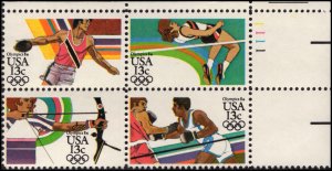 US #2048-51 WINTER OLYMPICS MNH UR PLATE BLOCK #1111 DURLAND $2.00