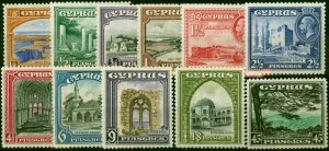 Cyprus 1934 Set of 11 SG133-143 V.F MNH