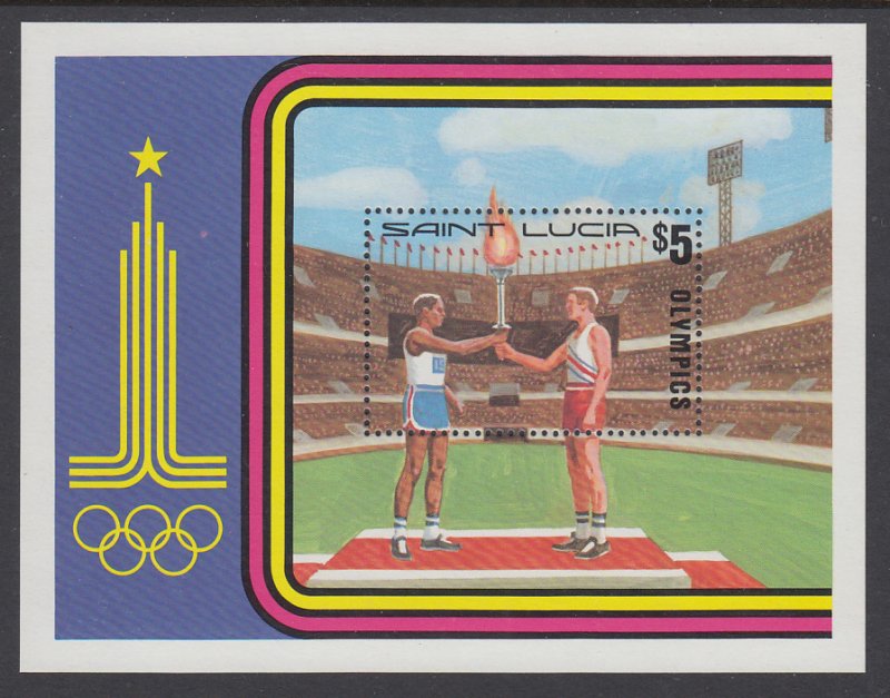 St Lucia 520 Olympics Souvenir Sheet MNH VF