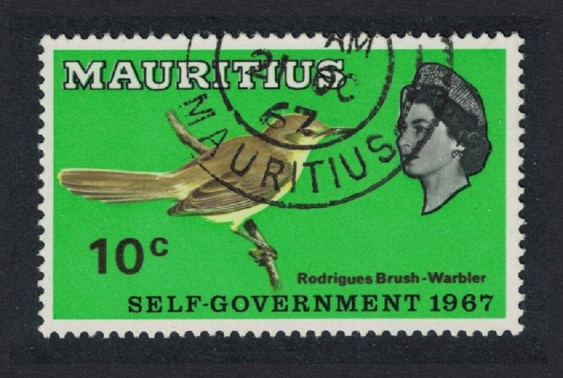 Mauritius Rodriguez Brush Warbler Bird 10c 1967 Canc SG#346