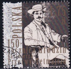 Poland 2015 Sc 4160 Poet Kazimierz Przerwa Tetmajer Stamp CTO