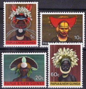 ZAYIX Papua New Guinea 253-256 MH Chimbu Headdress Costumes 071423S151