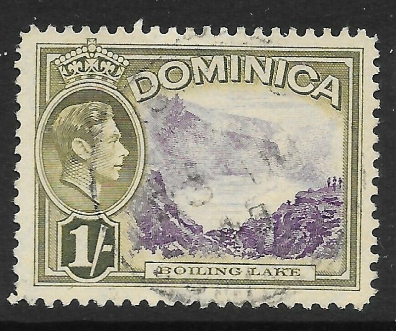 DOMINICA SG106 1938 1/= VIOLET & OLIVE-GREEN USED