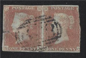 1841 Britain Imperf -Sc# 3 Plate 89 - Pair - Flaws - Read Desc - (BT52)