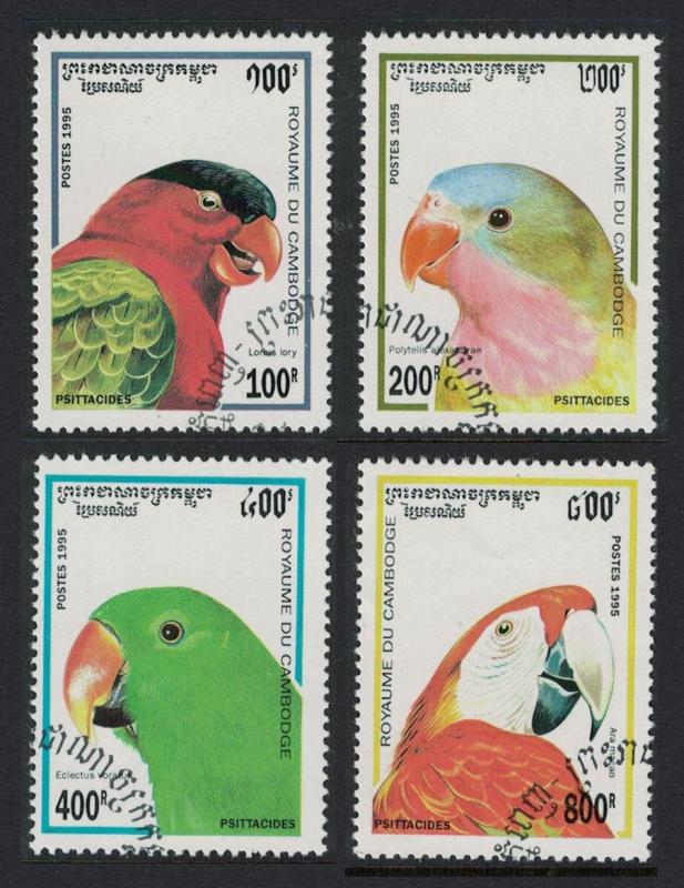 Cambodia Parrot Family 4v CTO SG#1454=1458