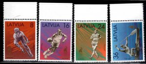 Latvia Scott 418-421 MNH**  Atlanta Olympic set