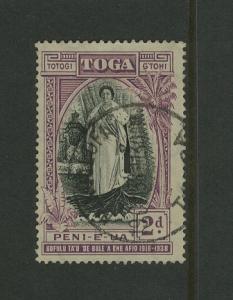 Tonga 1938 2d Queen Salote, used