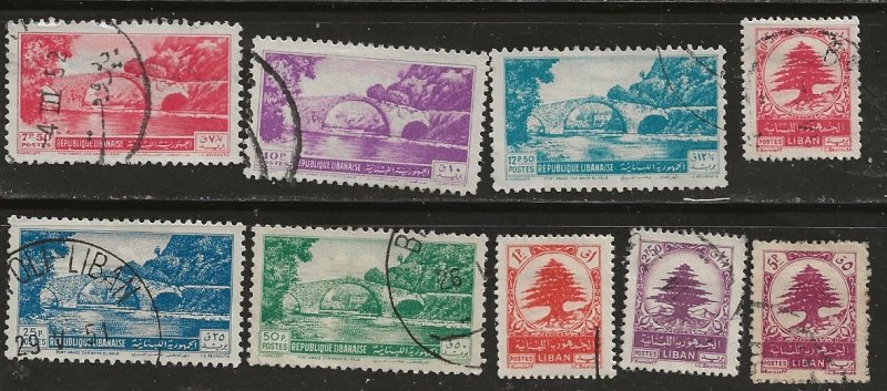 Lebanon == Scott # 234 - 242  - Used