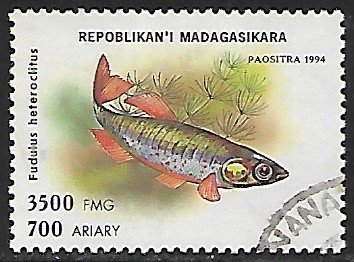 Madagascar # 1198 - Mummichog - used....(BRN30)