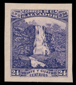 ✔️ EL SALVADOR 1896 - UPU WATERFALL IMPERF HBNC SC.157K MNGAI [007]