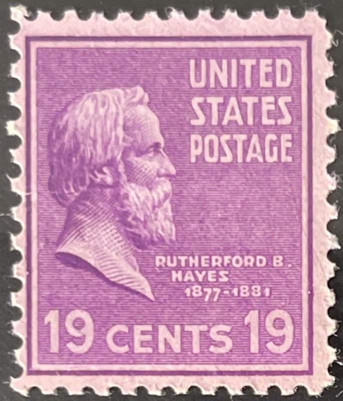 Scott #824 1938 19¢ Presidential Series Rutherford B. Hayes MNH OG