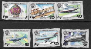 FIJI SG659/64 1983 MANNED FLIGHT MNH