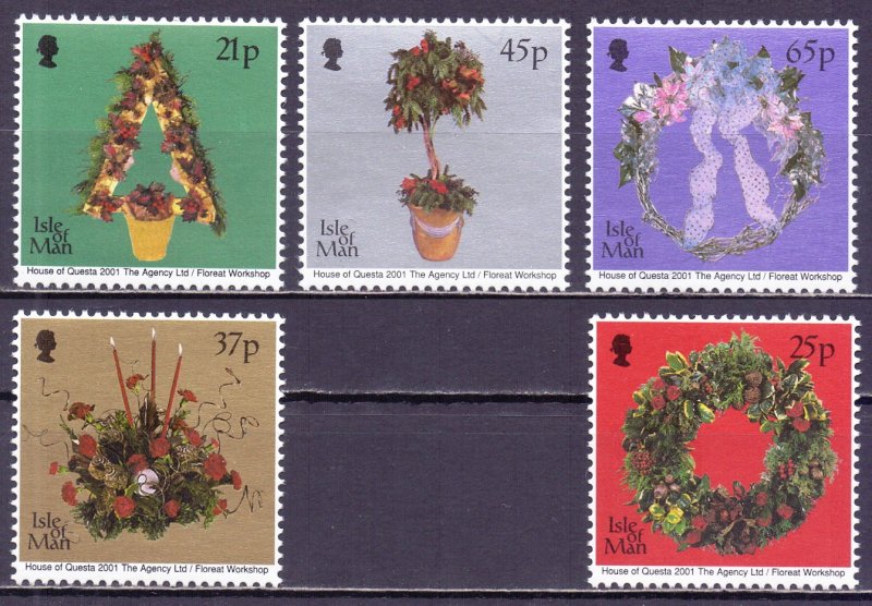 Isle Of Man. 2001. 949-53. Christmas. MNH. 