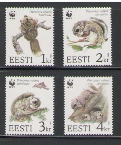 Estonia Sc 270-3 1994 Squirrels WWF stamps mint NH