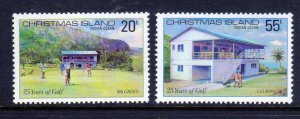Christmas Island 1980 GOLF 2 values Perforated Mint (NH)
