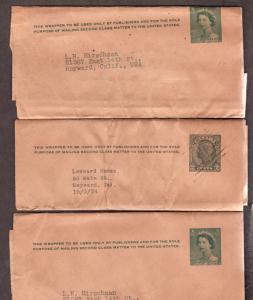 Canada Three Newspaper Wrappers!