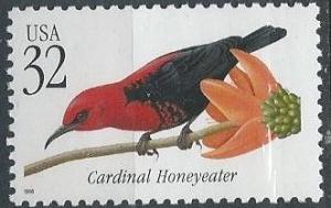 US 3225 (mnh) 32¢ cardinal honeyeater