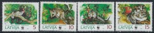 Latvia 381-84 MNH 1994 W.W.F. set (ak4765)