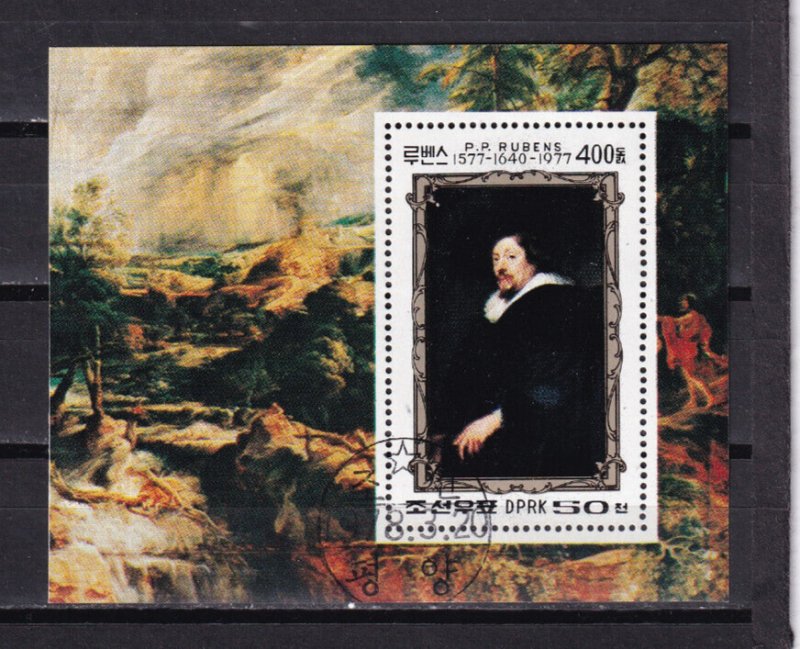 LI07 Korea 1978 The 400th Anniv of the Birth of Peter Paul Rubens used minisheet