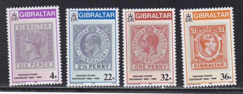 Gibraltar # 485-488, Early Gibraltar Stamps, NH, 1/2 Cat.