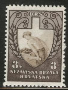 Croatia Scott B26 MH* 1943 state labor stamp