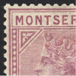 Montserrat 1884 4d Mauve DETACHED TRIANGLE SG 12a Sc 10v LMM/MLH Cat £350($455)