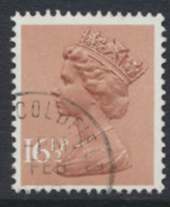 GB  Machin 16½p X950  Phosphor paper  Used  SC#  MH95  see scan and details