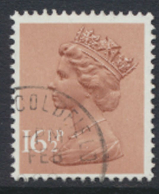 GB  Machin 16½p X950  Phosphor paper  Used  SC#  MH95  see scan and details