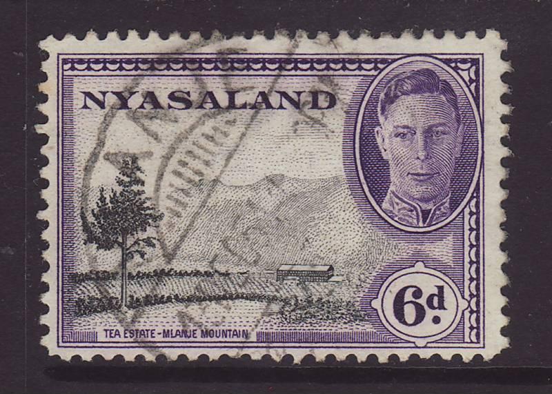 1945 Nyasaland 6d Fine.Used SG150