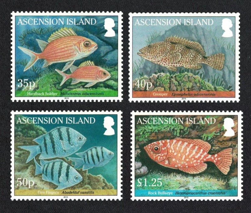 Ascension Reef Fish 1st series 4v SG#1064-1067