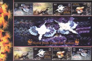 Maldive Islands # 2839a, WWF Fish- Sea Shells Souvenir Sheet, NH, 1/2 Cat.