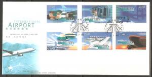 Hong Kong 1998 New International Airport Stamps Set on FDC