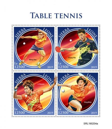 SIERRA LEONE - 2019 - Table Tennis - Perf 4v Sheet - MNH