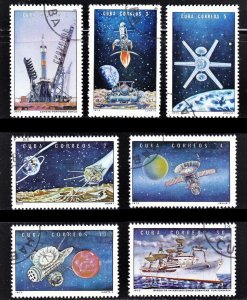 Cuba Scott 1789-95 complete set F to VF CTO. FREE...