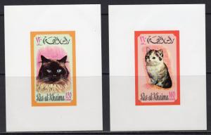 RAS AL KHAIMA 1971 Mi#574/A578 DOMESTIC CATS 6 Souvenir Sheets Imperforated MNH