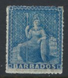 Barbados SG 23 SC# 16  MH  Blue rough perf 14-16  see scans and details