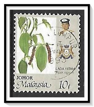 Johore #193 Agriculture - Coat of Arms & Sultan Used