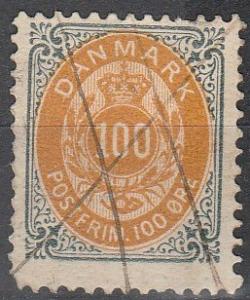 Denmark #52  F-VF Used CV $35.00 (C7546)